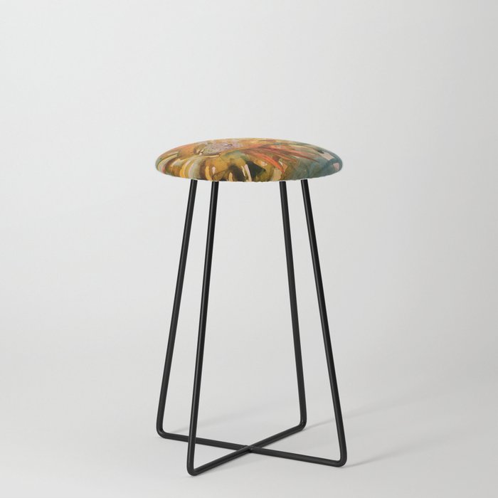 crying sunflowers Counter Stool
