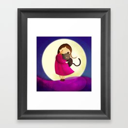 Love and Cat Framed Art Print