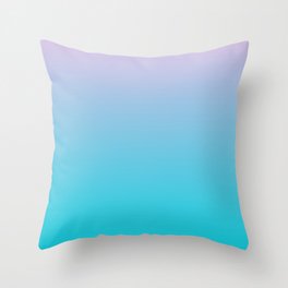 Blue & Pink Rose pastel color ombre pattern  Throw Pillow