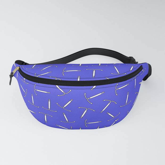 IUD Contraception, Uterus Strong in Blue Fanny Pack