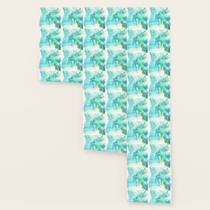 Breathe Blue Abstract Print Wallpaper By Colorflowcreations Society6