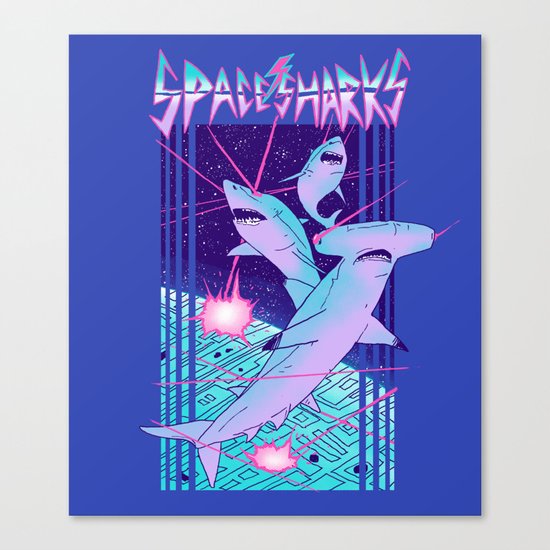 Space Sharks! Canvas Print