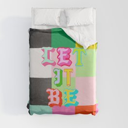 Let it Be Checker Duvet Cover