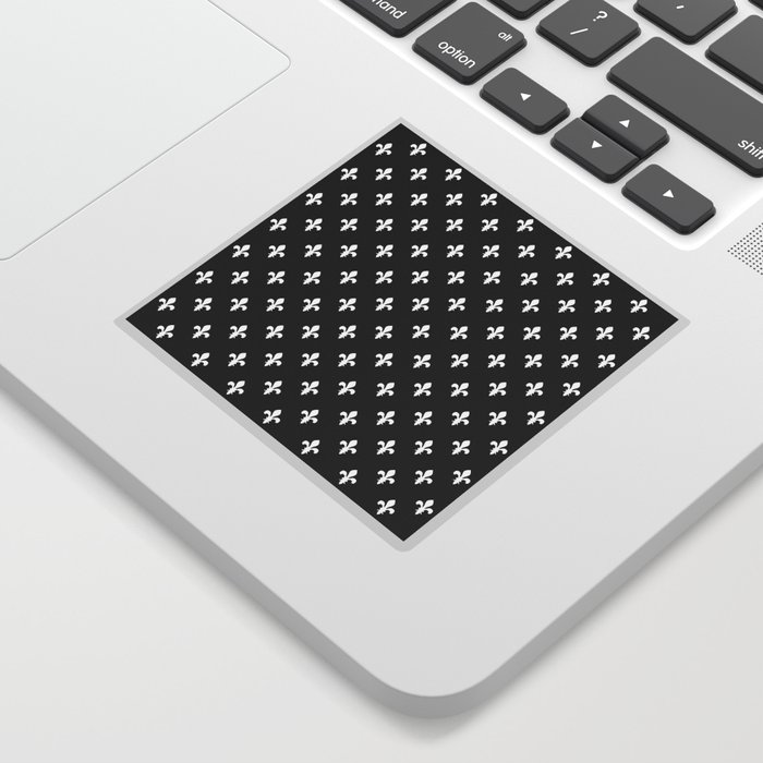 Fleur-de-Lis (White & Black Pattern) Sticker