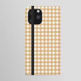 Flannel Pattern Yellow iPhone Wallet Case