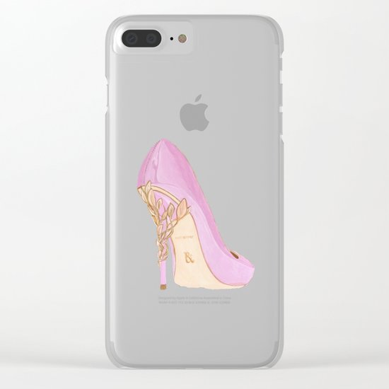 Pink Shoe Clear iPhone Case