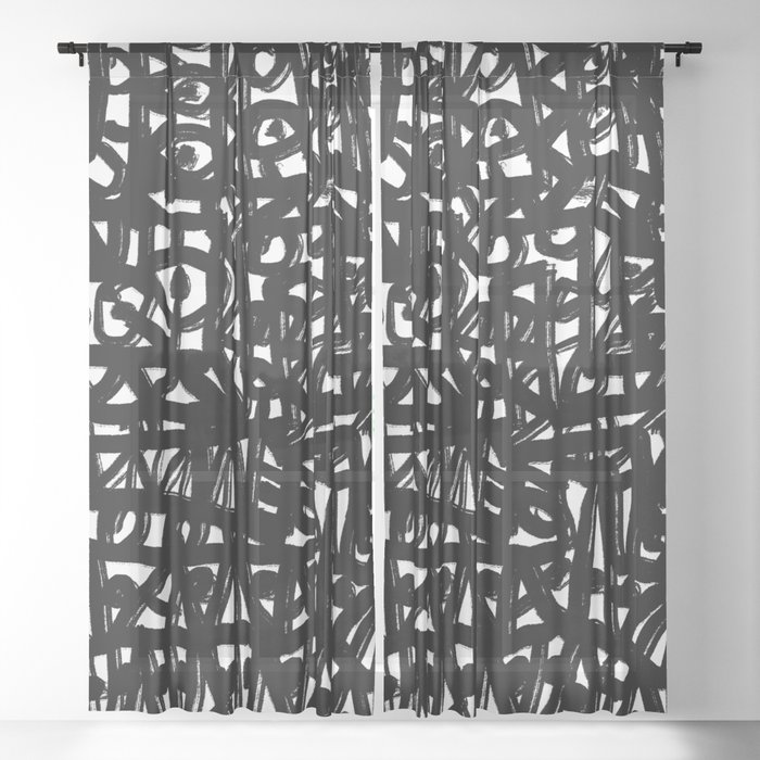 Minimal Art. Abstract 111 Sheer Curtain