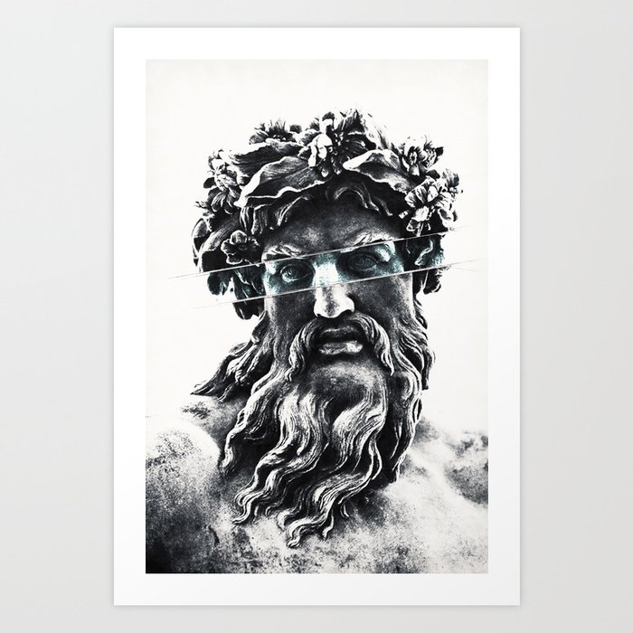 Zeus the king of gods Art Print