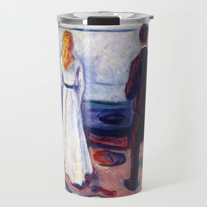 Edvard Munch , Lonely ones ,(variation) Travel Mug