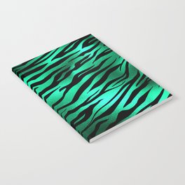 Green Tiger Skin Print Metallic Pattern Notebook
