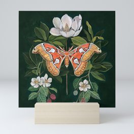 Atlas Moth Magnolia Mini Art Print