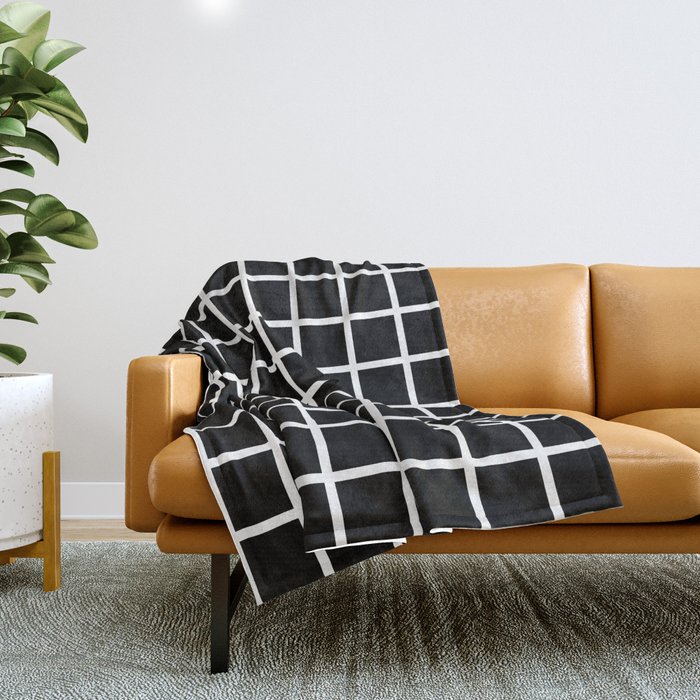 White hot sale grid blanket