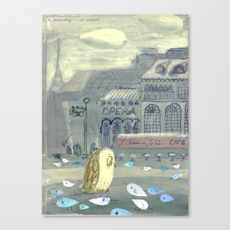 Mrs Owl Looks For Mr Tern Canvas Print By Robd Society6