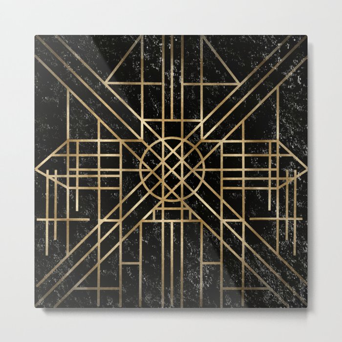 Art Deco design - velvet geo VI Metal Print