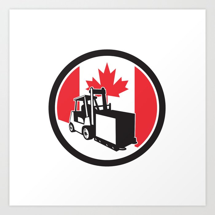 Canadian Logistics Canada Flag icon Art Print