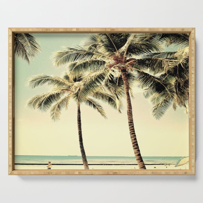 Society6 ケース Black and White Palm Tree with Hawaii Summer Retro Vintage Palm Tree with Hawaii Summer Sea Beach Art