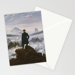 "Wanderer above the Sea of Fog" ("Der Wanderer über dem Nebelmeer") by Caspar David Friedrich, circa 1817  Stationery Card