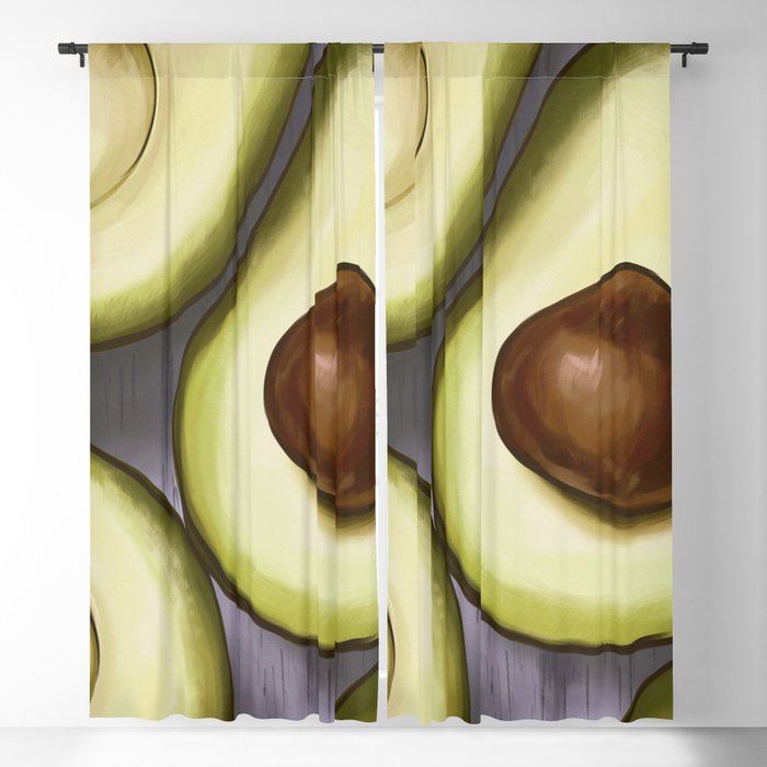 Green avocado Blackout Curtain