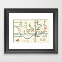 London underground railways. Framed Art Print