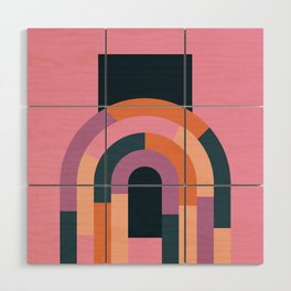 Modern Retro - Colorful Lines Wood Wall Art