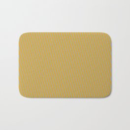 [ Thumbnail: Dark Gray and Goldenrod Colored Lined/Striped Pattern Bath Mat ]