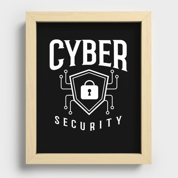 Cyber Security Analyst Engineer Computer Training Recessed Framed Print