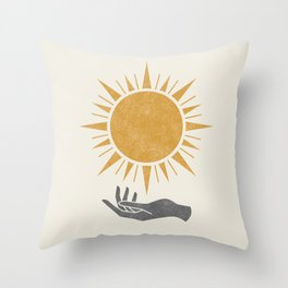 Sunburst Hand Throw Pillow