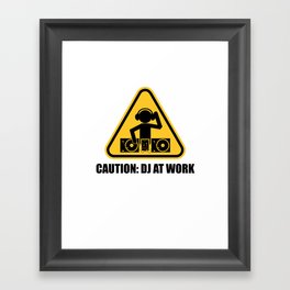 DJ At Work Framed Art Print