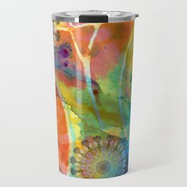 Amused Colorful Abstract Mandala Art Travel Mug