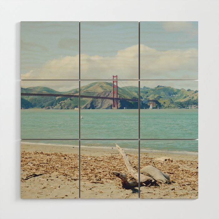 Crissy field east beach in San Francisco | Golden gate bridge | California dreams  Wood Wall Art