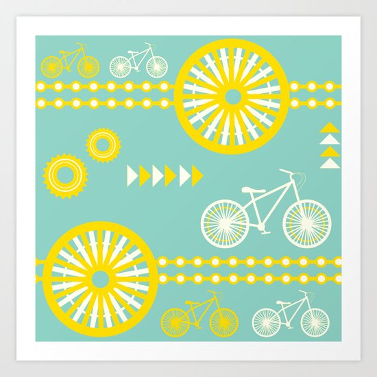 Saturday Bike Ride Art Print