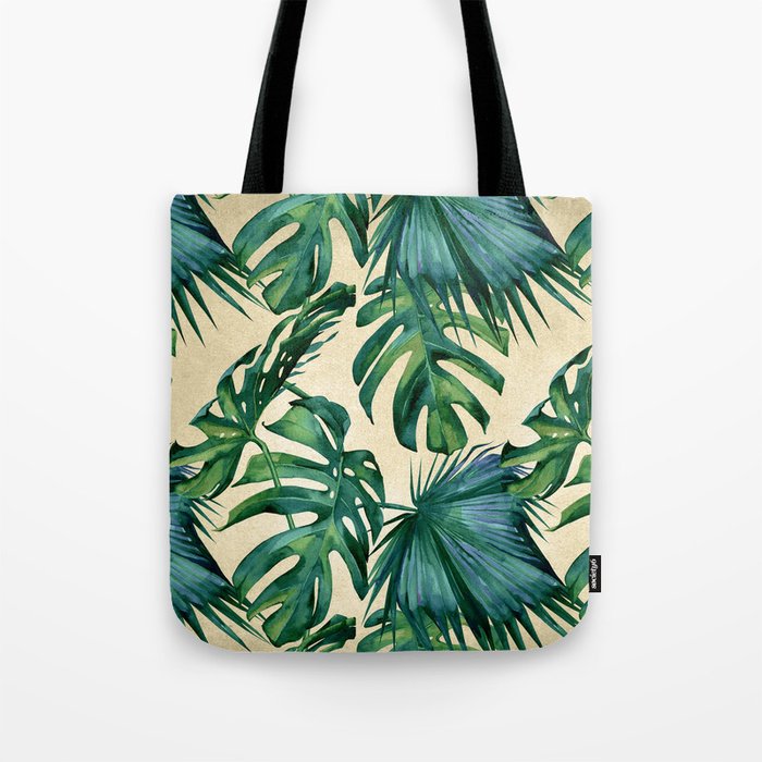 Tropical Island Republic Green on Linen Tote Bag