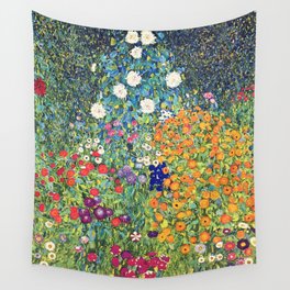 Gustav Klimt Flower Garden 2 Wall Tapestry