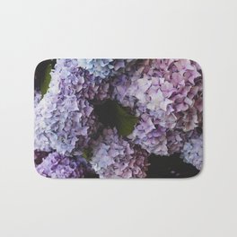 Purple Nantucket Hydrangea Flowers Bath Mat