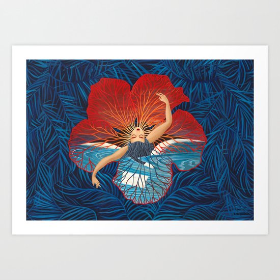 Hibiscus Flower Art Print