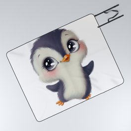 Cute Chick Picnic Blanket | Adorable, Graphicdesign, Babychicken, Cartoon, Farmanimal, Chick, Chickendesign, Chickenlovers, Pet, Animal 