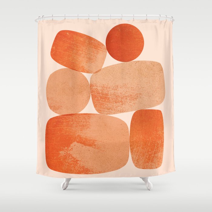 Abstraction_BALANCE_Minimalism_Art_001 Shower Curtain