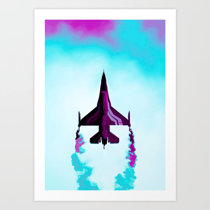 F-16 Fighting Falcon Abstract Art Print