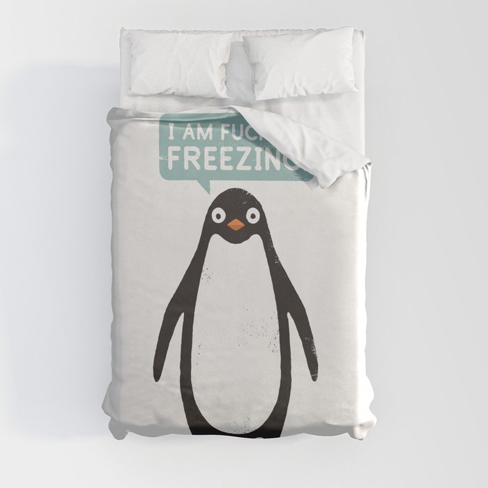 Talking Penguin Duvet Cover