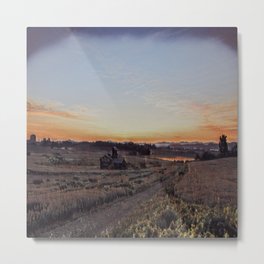 Countryside at sunset Metal Print