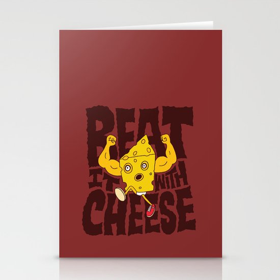 Beat it with Cheese Stationery Cards