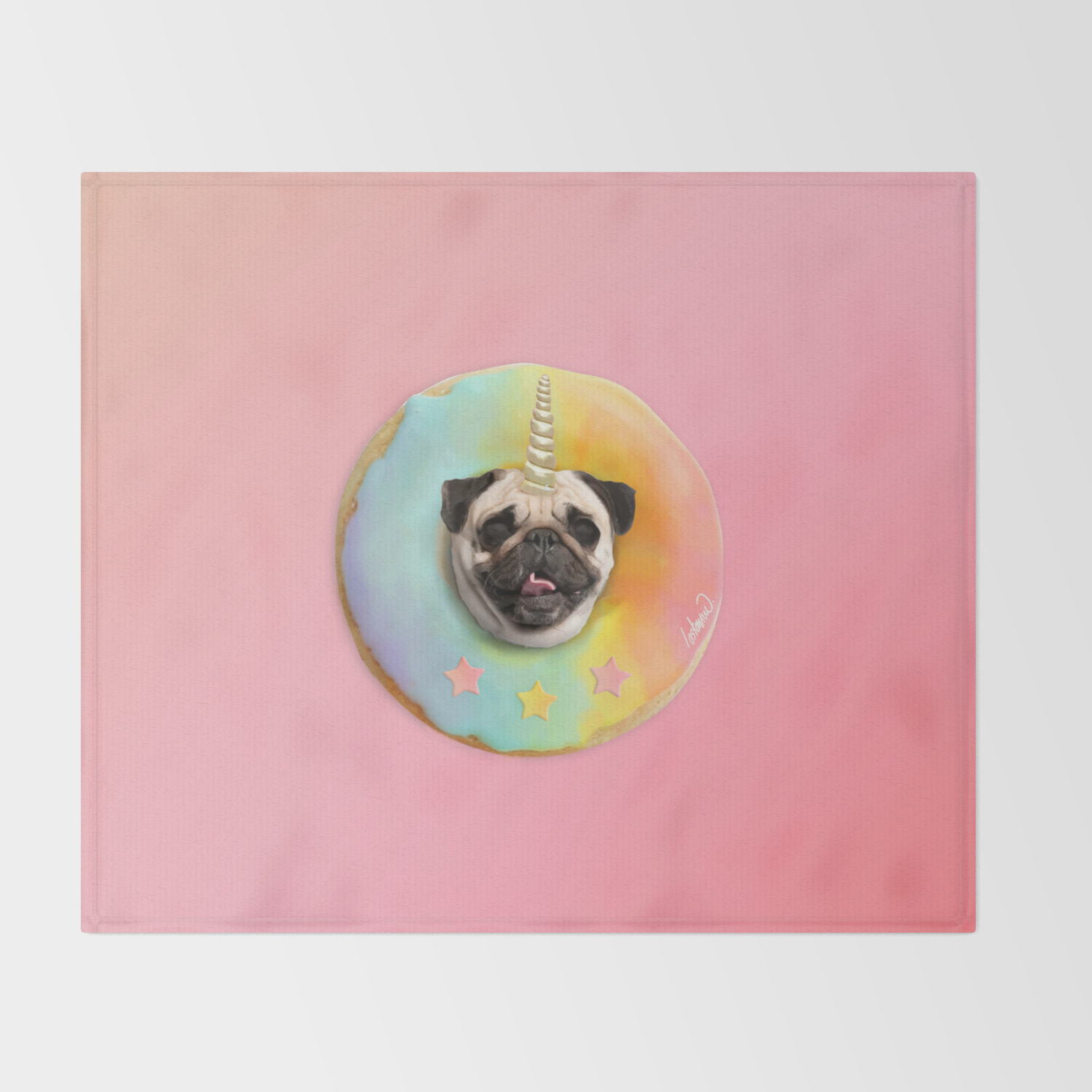 pug unicorn blanket