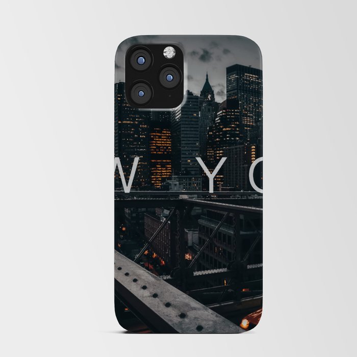 New York City Brooklyn Bridge and Manhattan skyline iPhone Card Case