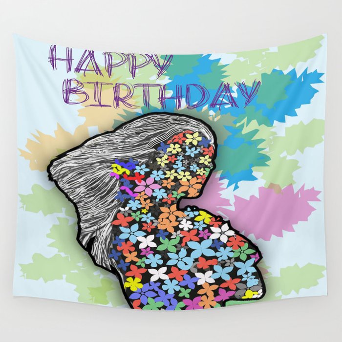 Happy Birthday Wall Tapestry