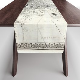 Plan of Munich - 1844 Vintage pictorial map Table Runner