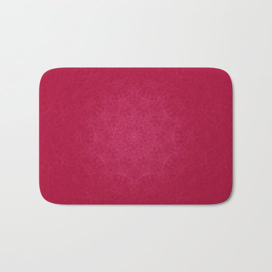 Red Mandala Bath Mat