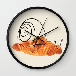 croissant snail Wall Clock