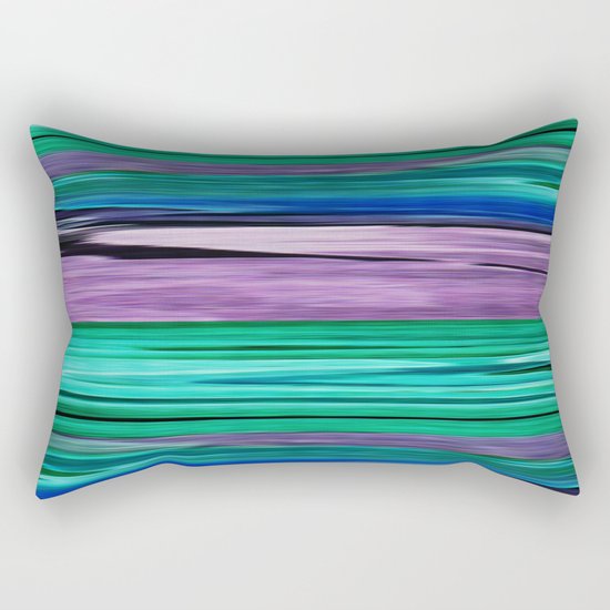 Abstract pattern . Lilac blue turquoise . Rectangular Pillow