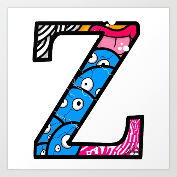 initial Z Art Print