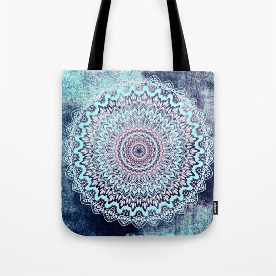 BLUE AUTUMN BOHO MANDALA Tote Bag